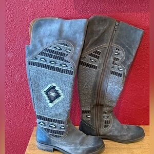 Born Tall Blanket Boots - Leather (For Women) Size 9